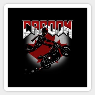 Cool Acrobat Stunt Toy Motorcyclist Gaming Parody Sticker